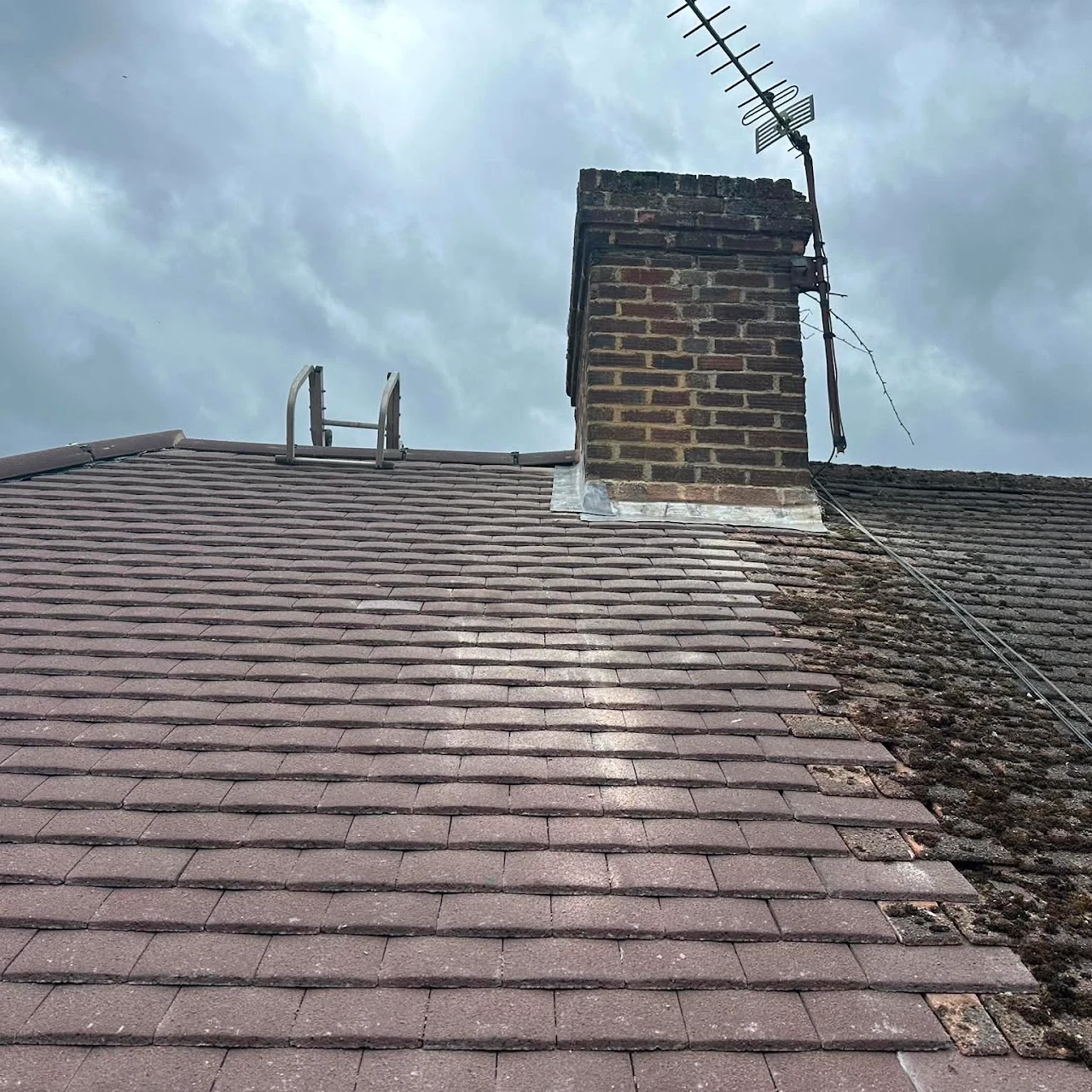 New roof with chimney.