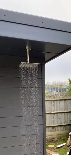 External shower.