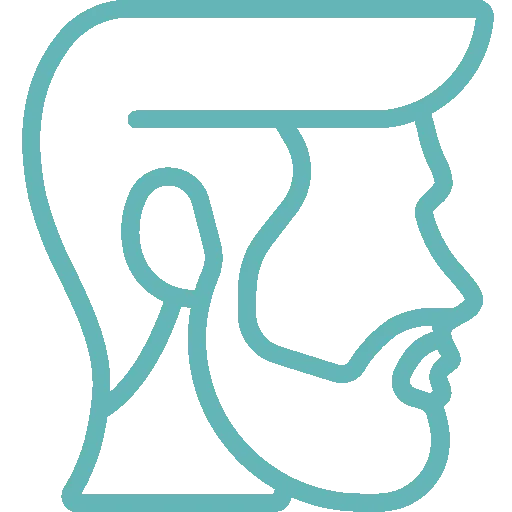 A black and blue logo of a vase.