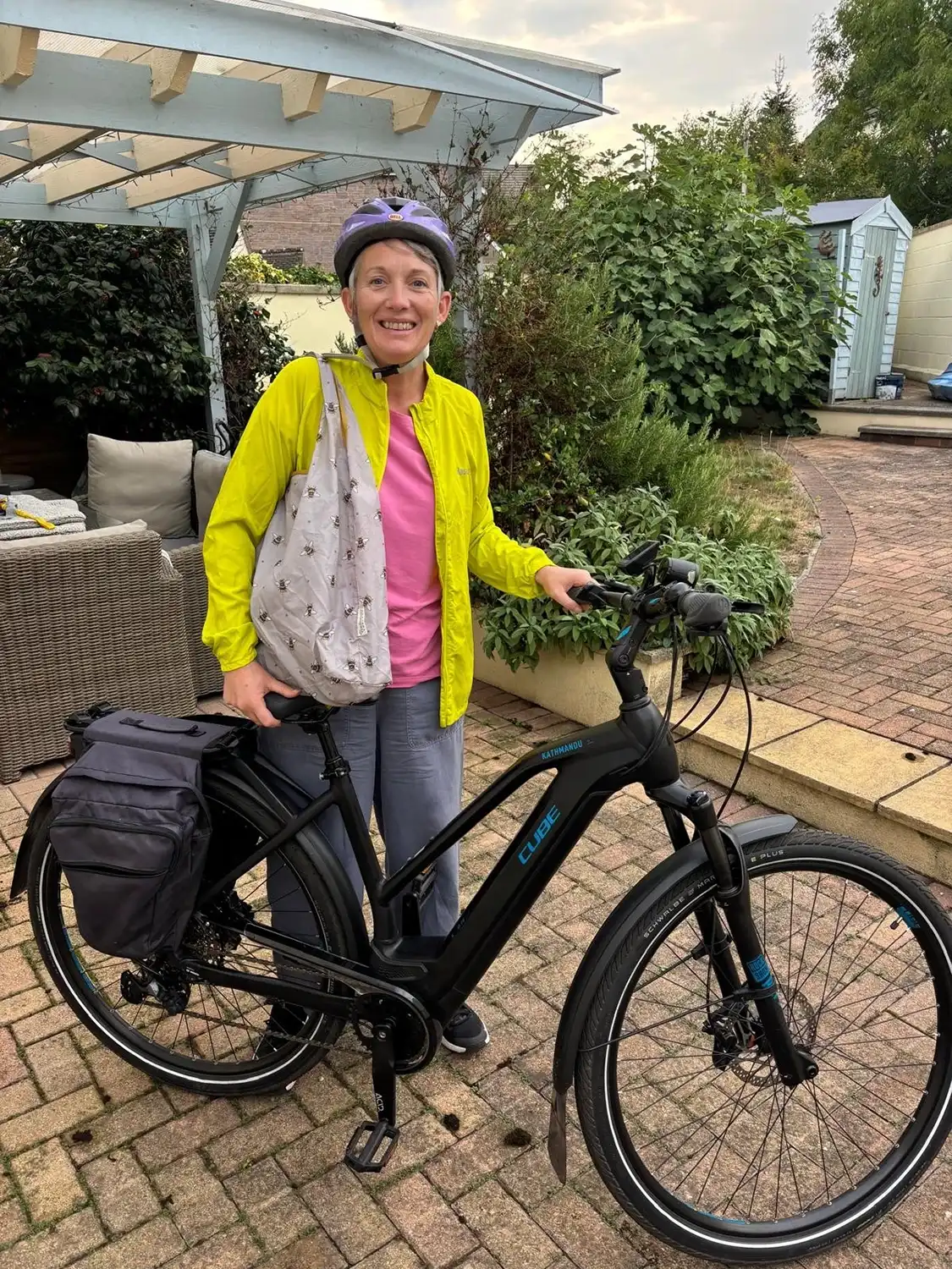 lady on a bicycle