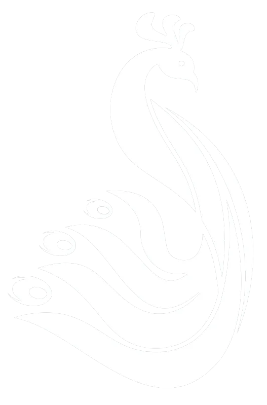 A drawing of a bird with a long tail.